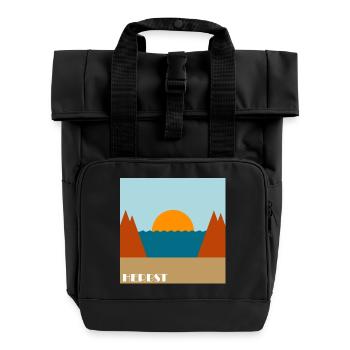 Automne - Sac à dos Roll Top à deux anses - noir - Devant