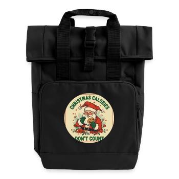 Noël Sans Compter les Calories - Sac à dos Roll Top à deux anses - noir - Devant