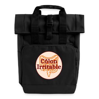 Reizdarm - Rolltop Rucksack mit zwei Griffen - Schwarz - Vorne