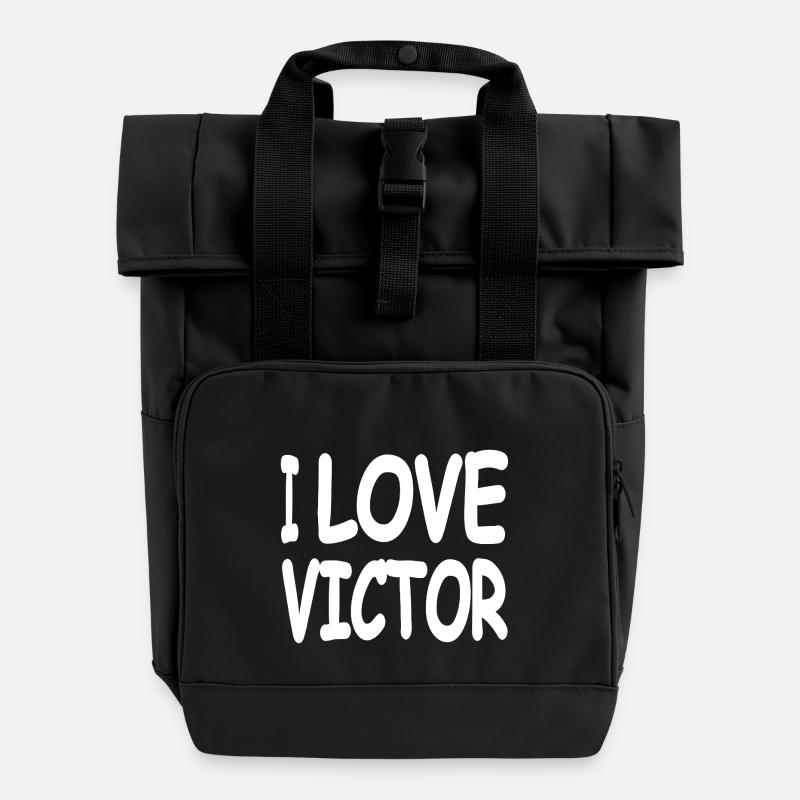 Victor - Rolltop Rucksack mit zwei Griffen - Schwarz