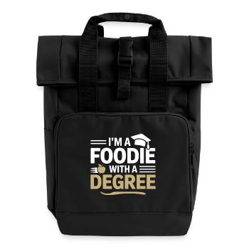 Registrierter Ernährungsberater für Akademische Ernährung - Rolltop Rucksack mit zwei Griffen - Schwarz - Vorne