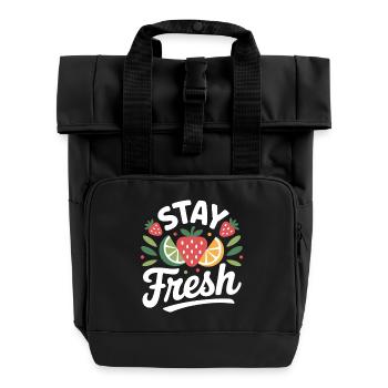 Stay Frsh - Rolltop Rucksack mit zwei Griffen - Schwarz - Vorne