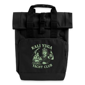 Kali Yuga Yacht Club - Roll Top Backpack with Two Handles - black - Front