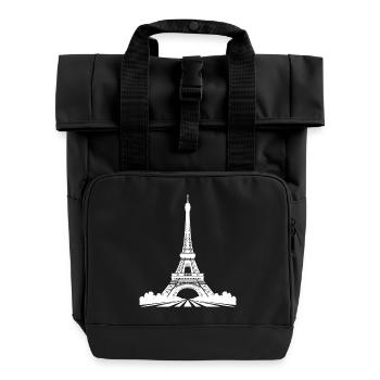 Tour Eiffel - L’Âme de Paris – Ombres d’Acier - Sac à dos Roll Top à deux anses - noir - Devant