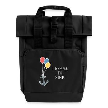 Refuse to Sink – Starch & Sea - Roll Top Backpack with Two Handles - black - Front