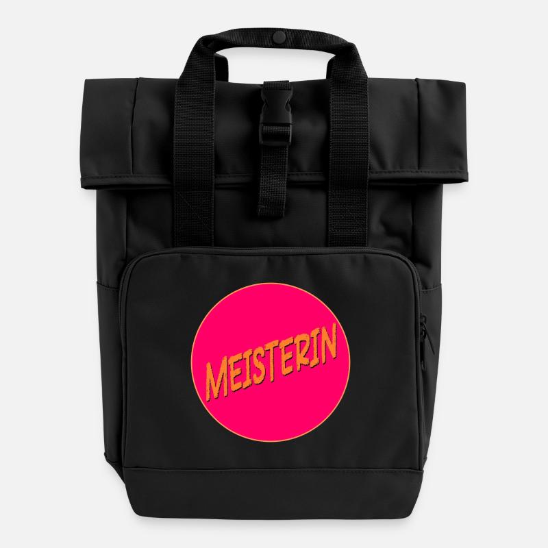 Maître de fin d’études - Sac à dos Roll Top à deux anses - noir