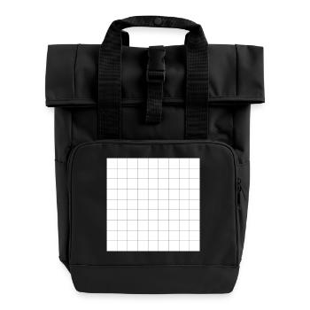 Sudoku blank grid - Roll Top Backpack with Two Handles - black - Front