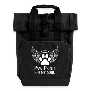 Pug Dog Nuage Ailes d’Ange Adieu Deuil - Sac à dos Roll Top à deux anses - noir - Devant