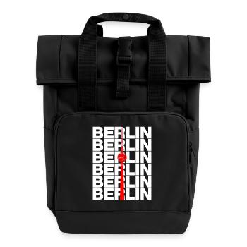 BERLIN TV TOWER, ALEX LANDMARK DIT IS BERLIN - Roll Top Backpack with Two Handles - black - Front