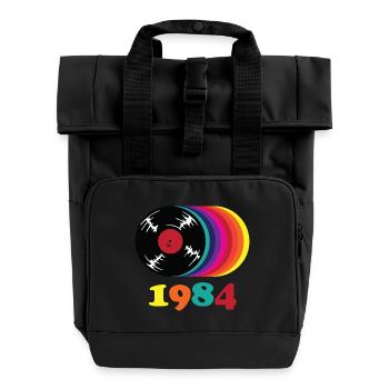 Disque vinyle de 1984 - Sac à dos Roll Top à deux anses - noir - Devant