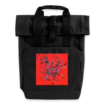 orange_mel - Rolltop Rucksack mit zwei Griffen - Schwarz - Vorne