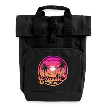Vintage 1996 - Rolltop Rucksack mit zwei Griffen - Schwarz - Vorne