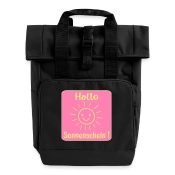 Bonjour rayon de soleil - Sac à dos Roll Top à deux anses - noir - Devant