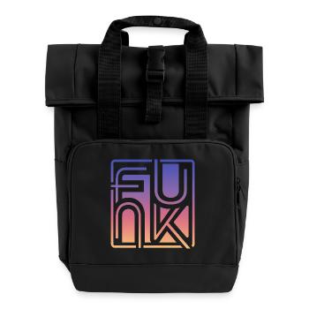 Funk Musik - Rolltop Rucksack mit zwei Griffen - Schwarz - Vorne