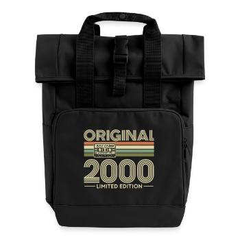 Originale Limited Edition von 2000 - Rolltop Rucksack mit zwei Griffen - Schwarz - Vorne