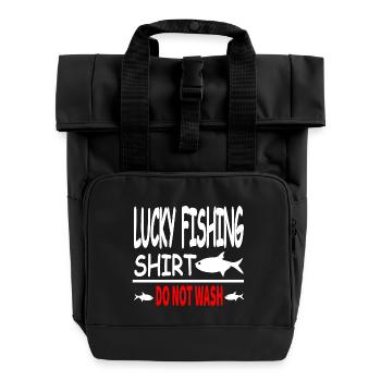 Angling - Roll Top Backpack with Two Handles - black - Front