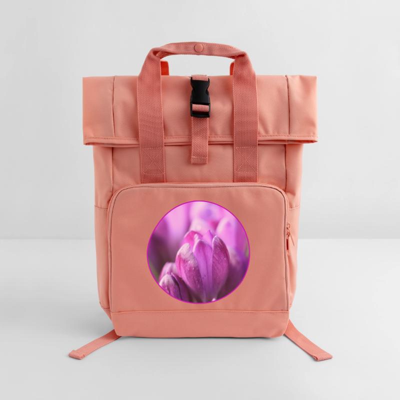 Crocus Crocus Fleurs violettes Crocus Bourgeon de crocus Sac à dos Roll Top à deux anses