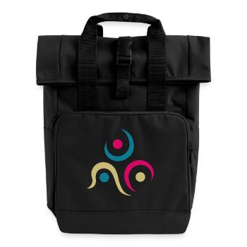 Yoga design_9 - Sac à dos Roll Top à deux anses - noir - Devant