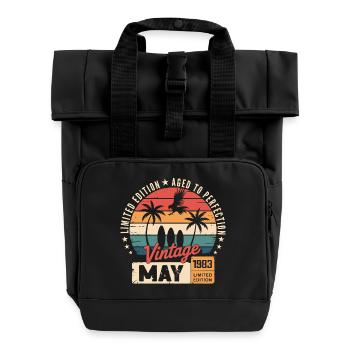 Special anniversary with this design May 1983 - Roll Top Backpack with Two Handles - black - Front