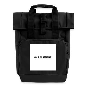 404 Sleep Not Found - Roll Top Backpack with Two Handles - black - Front