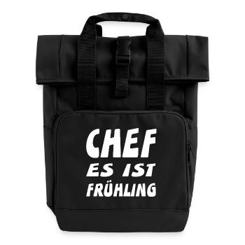 Chef - Rolltop Rucksack mit zwei Griffen - Schwarz - Vorne