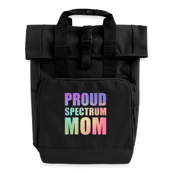 Stolze Spectrum-Mama - Rolltop Rucksack mit zwei Griffen - Schwarz - Vorne