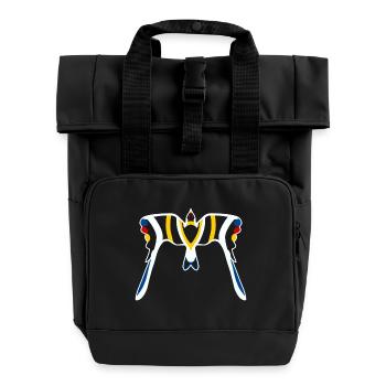 Manta Néon Noir Jaune - Sac à dos Roll Top à deux anses - noir - Devant