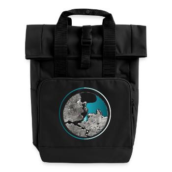Sacred Fragment – Forgotten Moon Relic - Rolltop Rucksack mit zwei Griffen - Schwarz - Vorne
