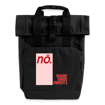 Ablehung Schnippisch Nein - Rolltop Rucksack mit zwei Griffen - Schwarz - Vorne