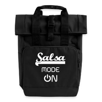 Salsa MODE sur blanc - shirt Salsa Dance - Sac à dos Roll Top à deux anses - noir - Devant