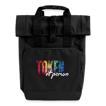 Einer ist immer neurotypisch: Die Token NT-Person! - Rolltop Rucksack mit zwei Griffen - Schwarz - Vorne