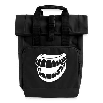 Künstliche Zähne - Rolltop Rucksack mit zwei Griffen - Schwarz - Vorne