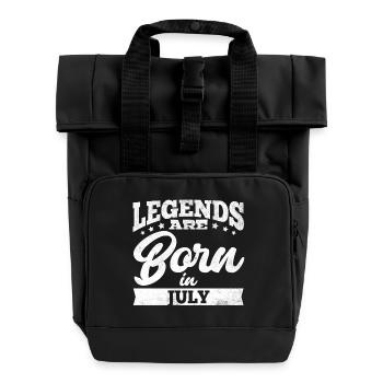Legends Are Born In July - Roll Top Backpack with Two Handles - black - Front