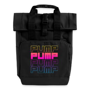 PUMP x4 - Roll Top Backpack with Two Handles - black - Front