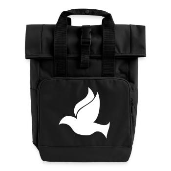 Colombe - COLOMBE - (Graphique vectoriel) - Sac à dos Roll Top à deux anses - noir - Devant