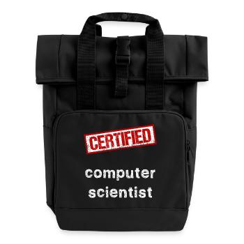 Informatiker - Rolltop Rucksack mit zwei Griffen - Schwarz - Vorne