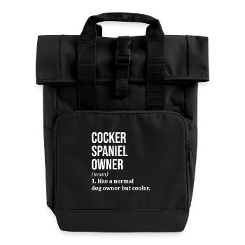 Cocker Spaniel - Sac à dos Roll Top à deux anses - noir - Devant