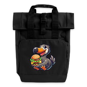 Fantaisiste Dodo Burger Cheeseburger de restauration rapide - Sac à dos Roll Top à deux anses - noir - Devant