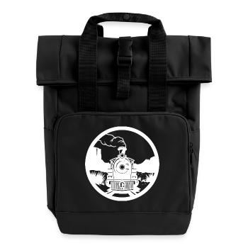 Eisenbahn Zeichnung - Rolltop Rucksack mit zwei Griffen - Schwarz - Vorne