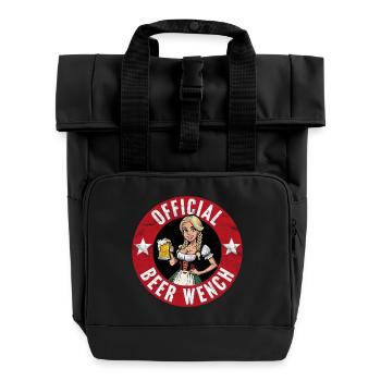 Offizielle Bierfrau - Rolltop Rucksack mit zwei Griffen - Schwarz - Vorne
