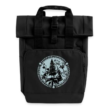 MADE IN SCANDINAVIA - Roll Top Backpack with Two Handles - black - Front