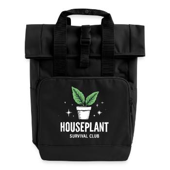 Houseplant Survival Club Plants - Roll Top Backpack with Two Handles - black - Front