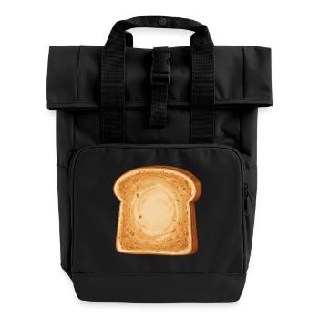toast - Roll Top Backpack with Two Handles - black - Front