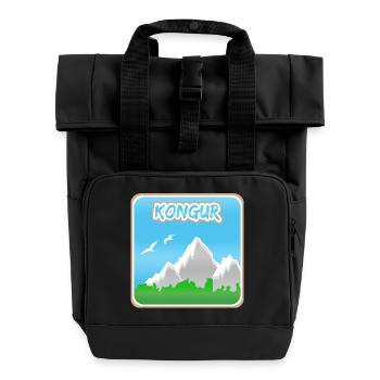 Mount Kongur - Roll Top Backpack with Two Handles - black - Front