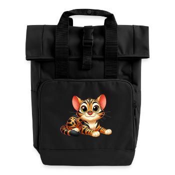 Bengal 3 - Roll Top Backpack with Two Handles - black - Front