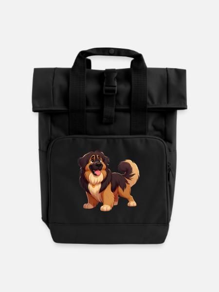Leonberg 2 - Rolltop Rucksack mit zwei Griffen - Schwarz