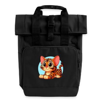 Bengal 32 - Roll Top Backpack with Two Handles - black - Front
