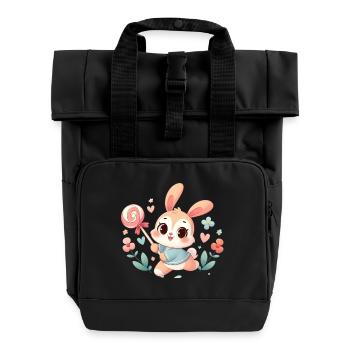 lapin 4 - Sac à dos Roll Top à deux anses - noir - Devant
