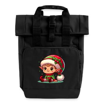 Elf 3 - Rolltop Rucksack mit zwei Griffen - Schwarz - Vorne