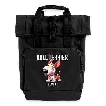 Bullterrier Liebhaber 3 - Rolltop Rucksack mit zwei Griffen - Schwarz - Vorne